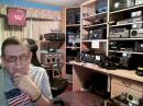 Art Bell, W6OBB, in his well-equipped Amateur Radio station.